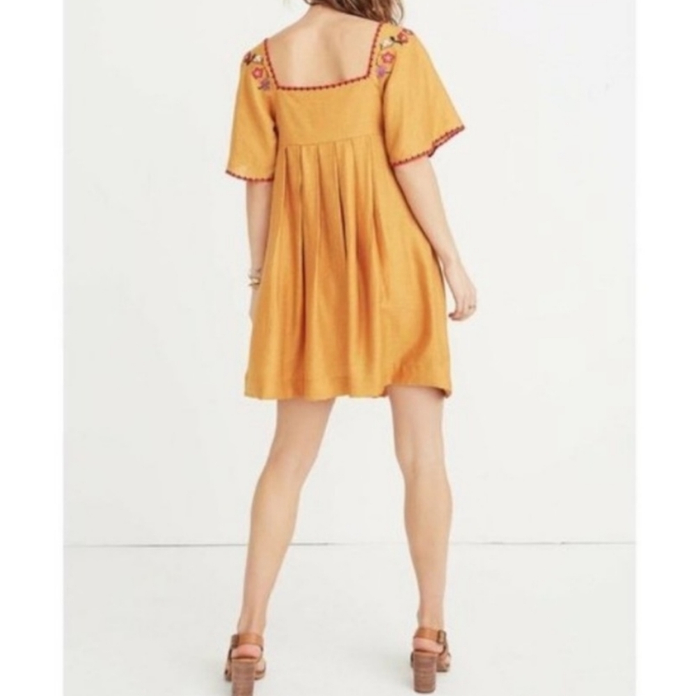Madewell Embroidered Square-neck Mini Dress - Picture 2 of 13